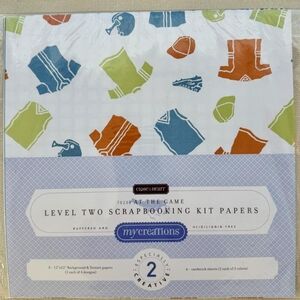 Brand New Scrapbooking Paper Pack BALL GAME THEME by Creative Memories